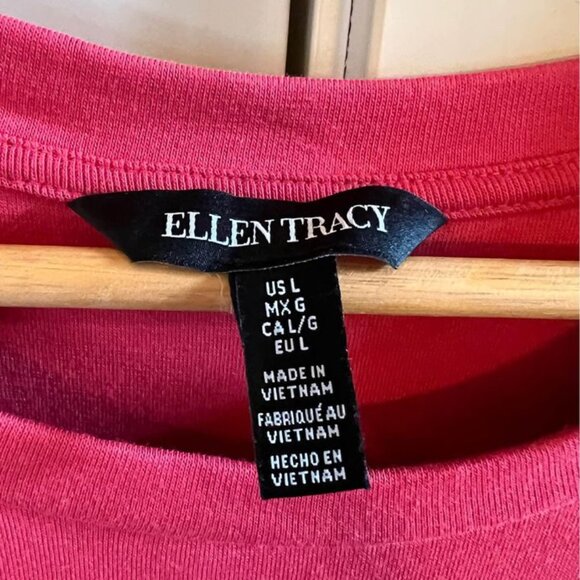 Women’s Ellen Tracy T-Shirt Dress-Color Red Robin-Size L - Picture 2 of 8